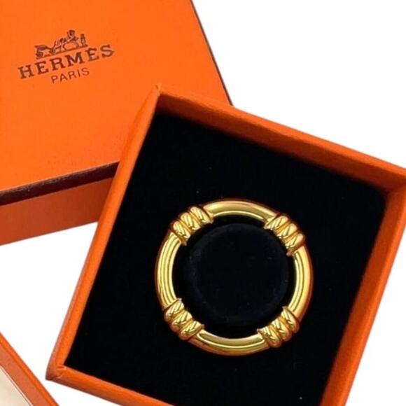 Hermes Boues Scarf Ring GD W/Box - Picture 1 of 10